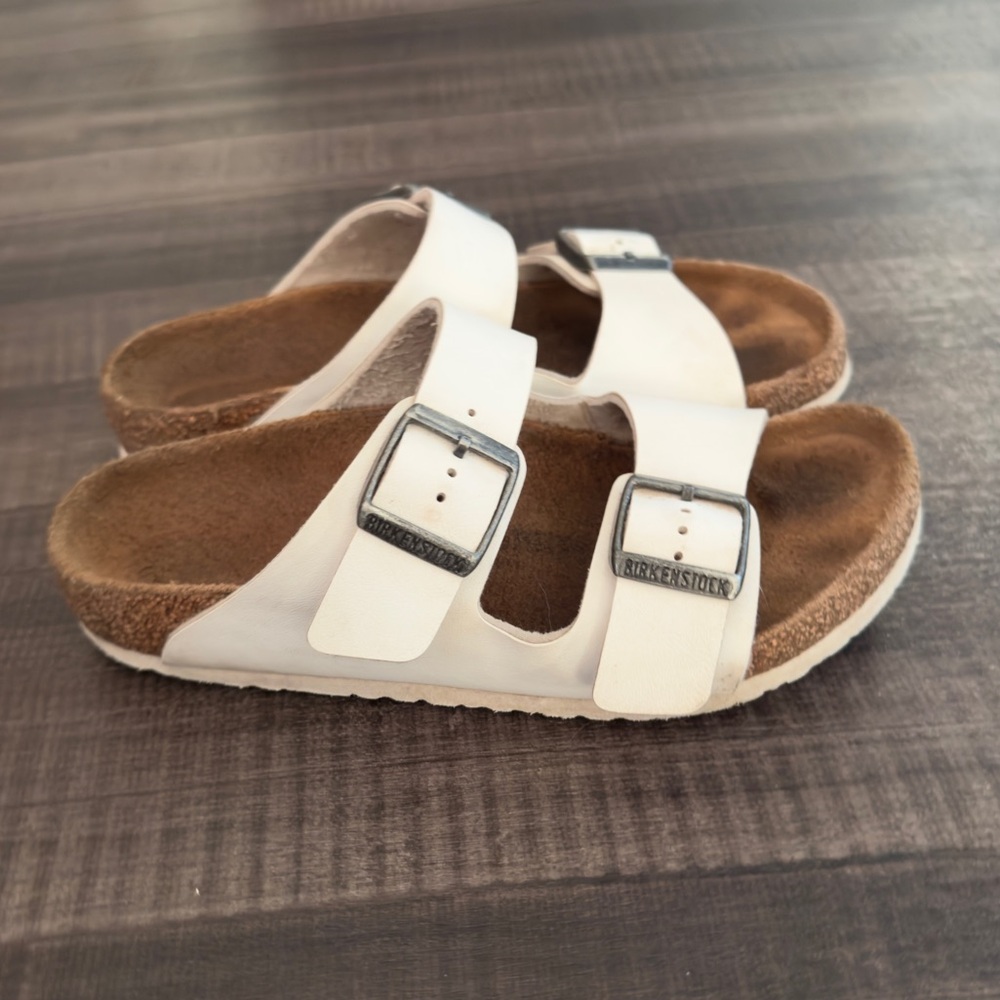 Birkenstock White Arizona Sandals